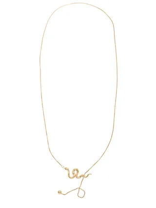 Rose & Camellia ketting lang slang gold 11920-13a