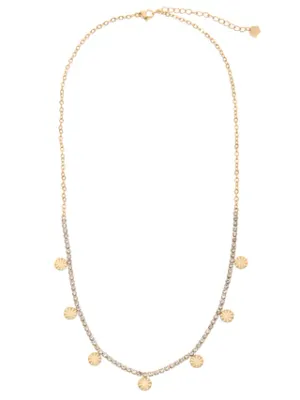 Rose & Camellia ketting stras met rondjes gold 11920-9a