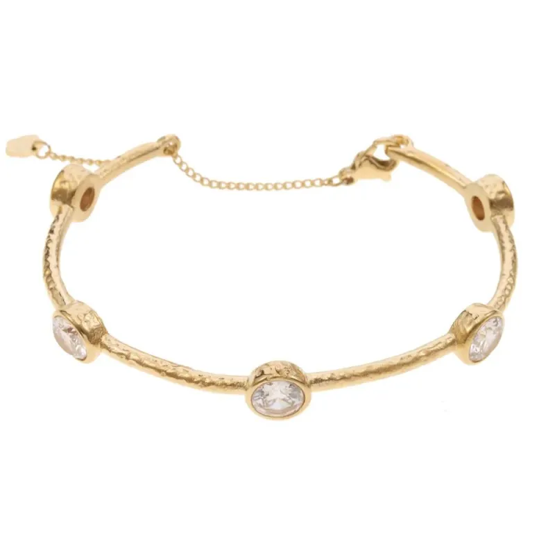 Rose & Camellia bangel groot stras gold 11920-17a