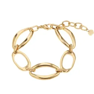 Rose & Camellia schakel ovaal armband gold 11920-7f