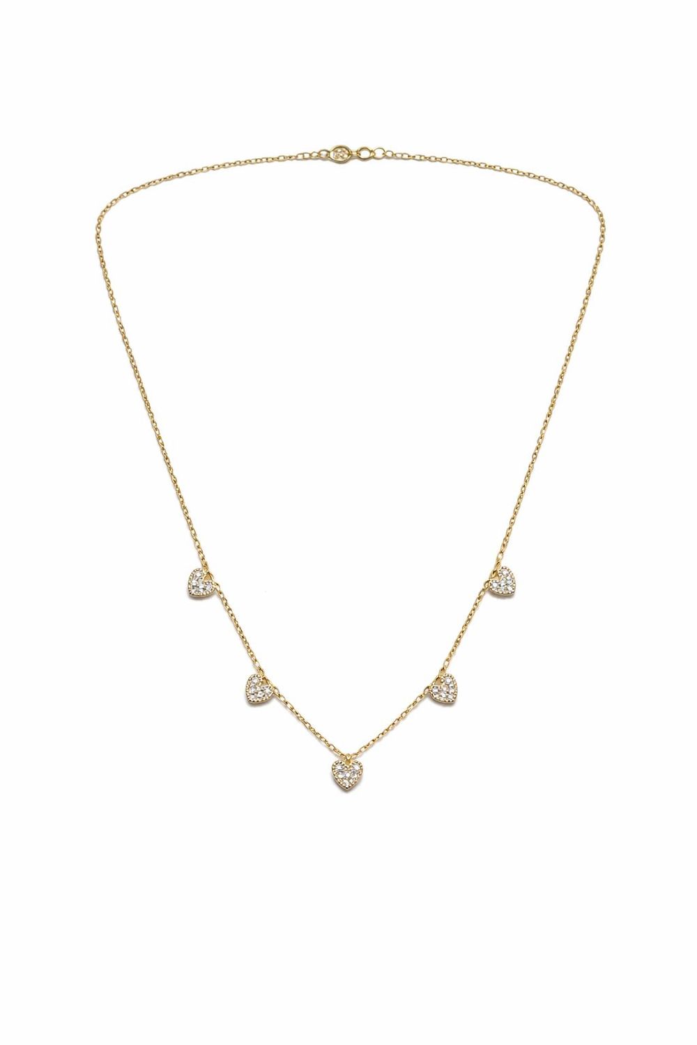 Rose & Camellia ketting met strashartjes goud 11613-E2