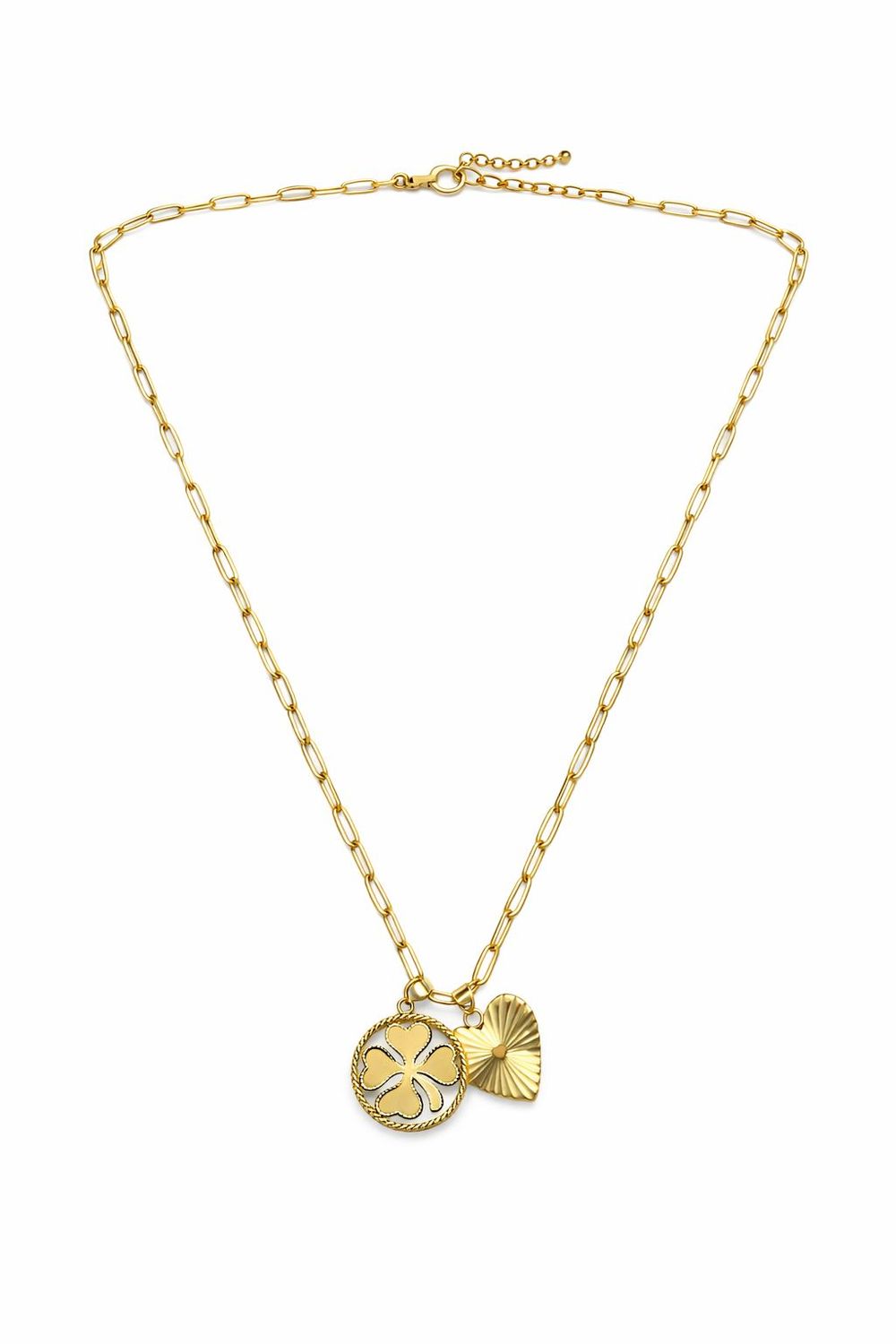 Rose & Camellia lange ketting met 2 bedels goud 11613-G2