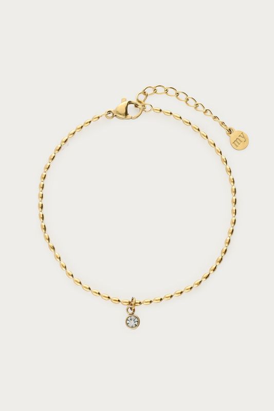 My Jewellery Bracelet rice chain mini strass cha Gold MJ14836