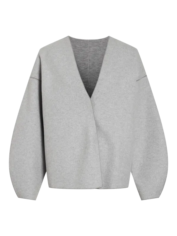 Vila VIJUICE LOOSE L/S JACKET - NOOS Light Grey Melange 14101198