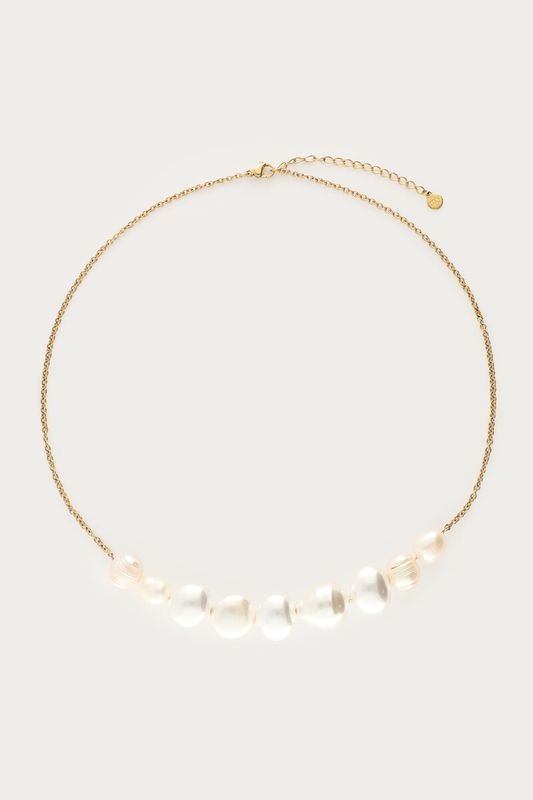 My Jewellery Necklace chain 9 big pearls Gold MJ14184