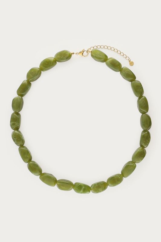 My Jewellery Necklace beads green Gold MJ15701