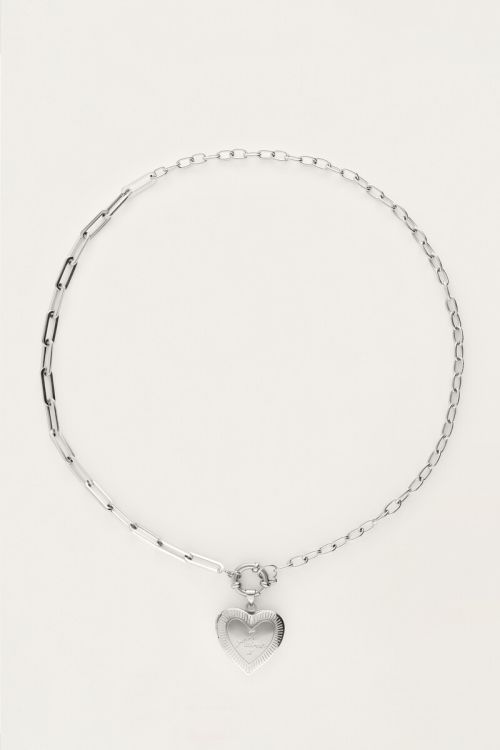 My Jewellery Necklace vintage locket je t'aime Silver MJ12837