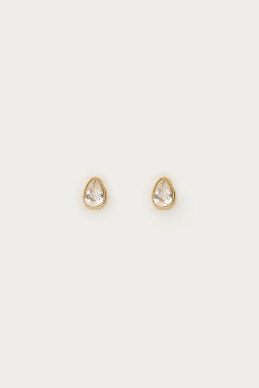 My Jewellery Earstud drop strass Gold MJ14859
