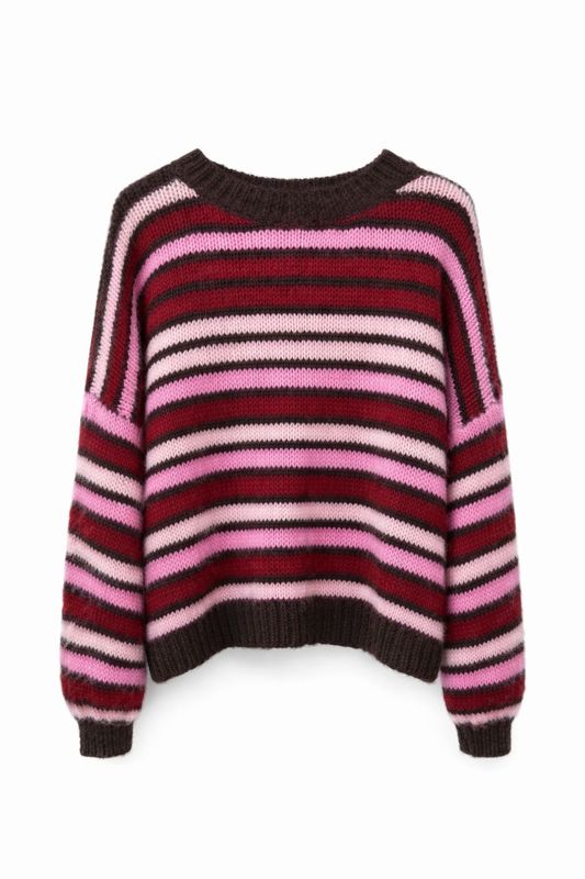 Ambika Gestreepte Trui Rood/Roze 31160