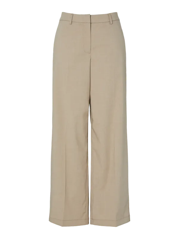 Pieces PCROSA HW WIDE PANT NOOS BC Greige 17162394