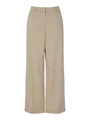 Pieces PCROSA HW WIDE PANT NOOS BC Greige 17162394