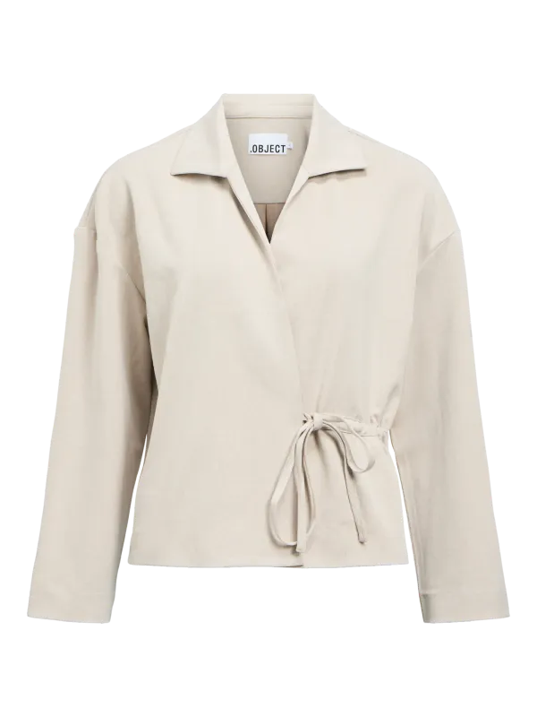 Object OBJJULIA L/S LO WRAP TOP E PS 26 Twill/Melange 23049105