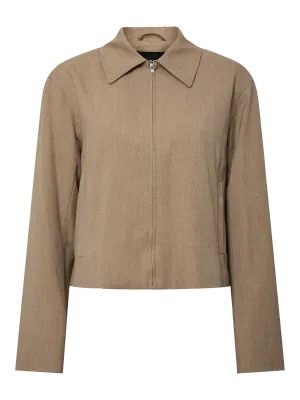 Pieces PCBUBBLES SHORT BLAZER JACKET Greige 17162581