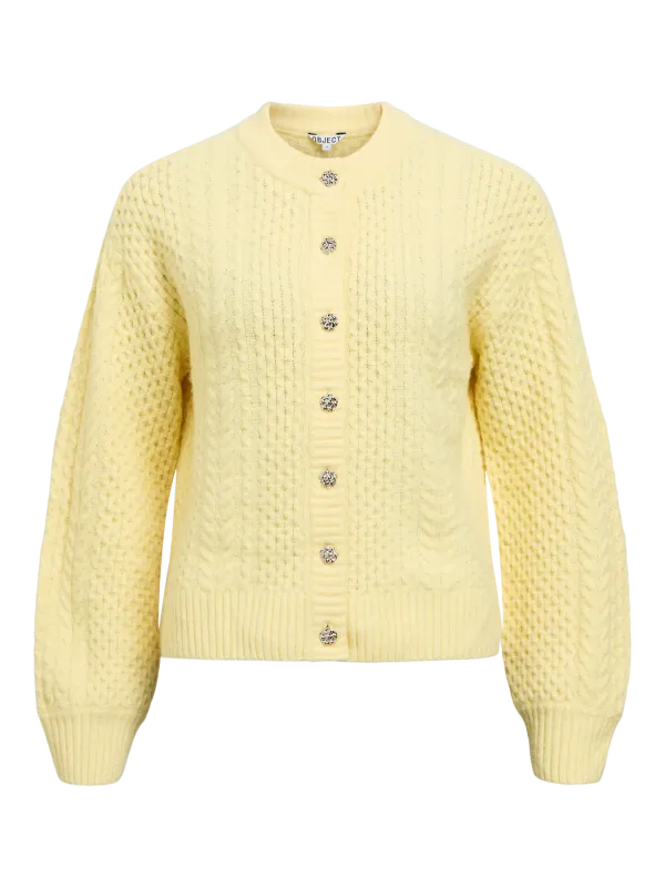 Object OBJDEBBIE L/S LO KNIT CARDIGAN 143 Sunlight/Melange 23048324