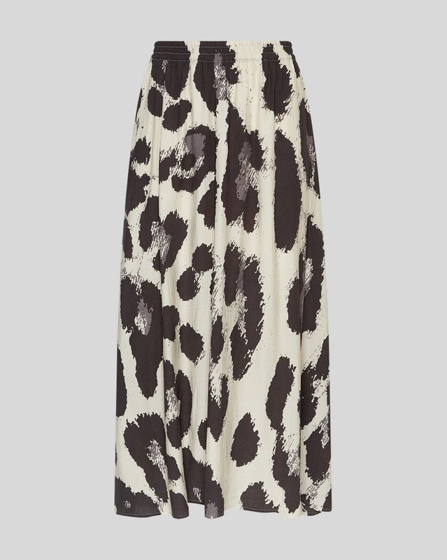 MSCH Copenhagen MSCHKaralie Jusia HW Skirt AOP Licorice Leo 19628