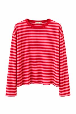 Nameless shirt streep roze/rood 1680