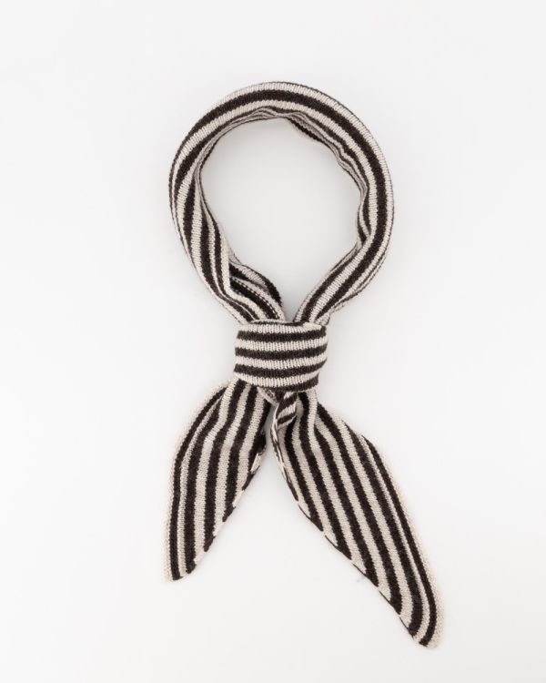 Teatro cashmere sjaal darkbrown/cream Kaia