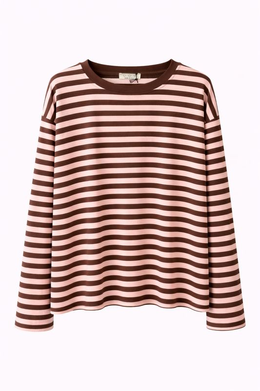 Nameless shirt streep Roze/Bruin 1680