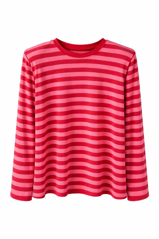 Nameless streep schoudervullingen Roze/Rood F1292