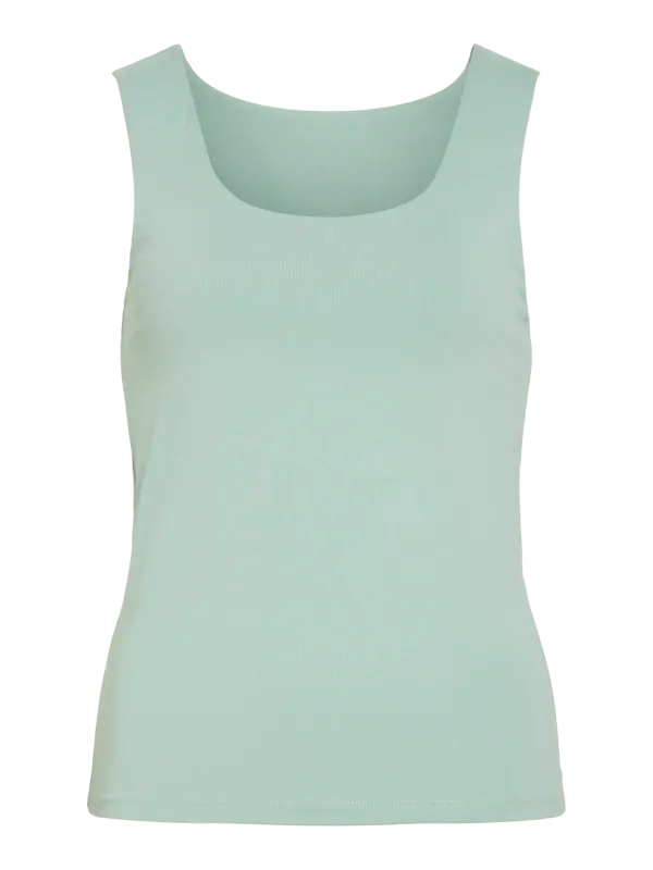 Vila VIKENZA U-NECK S/L TANK TOP REV - N: Blue Surf 14089092