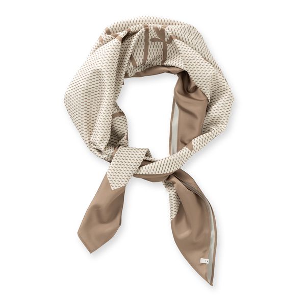 YaYa Vierkante sjaal London Town TAN BROWN DESSIN 03-501047-602