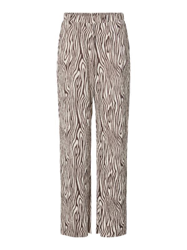 Pieces PCFLORA HW WIDE PANTS JRS MSA BC Coffee Quartz/Animal 17155400