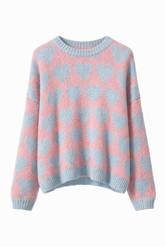 Ambika Trui Hartjes Roze/Blauw