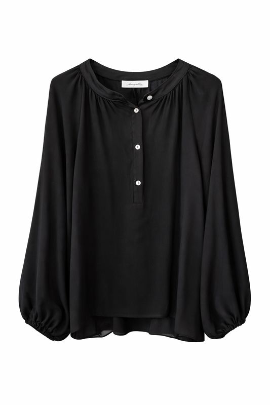 Ambika Flowy Top L/S Zwart - 250C3203