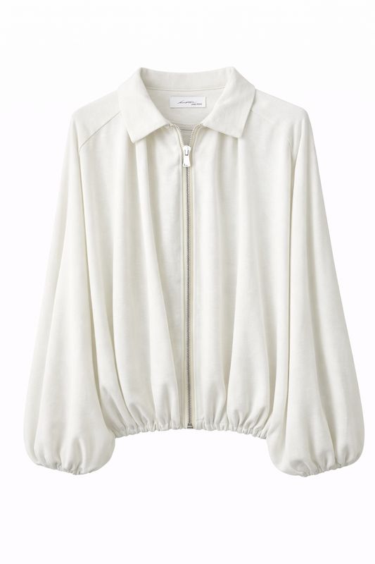 Ambika Balloon Bomber Wit - 238C31