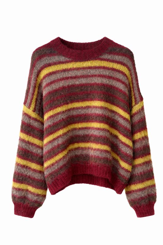 Ambika Trui Streep Bordeaux/Multi - 31160