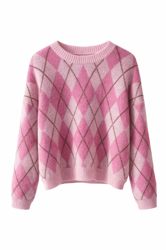 Nameless Trui Geruit Roze