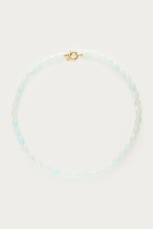 My Jewellery Kralenketting Light Blue Gold MJ15817