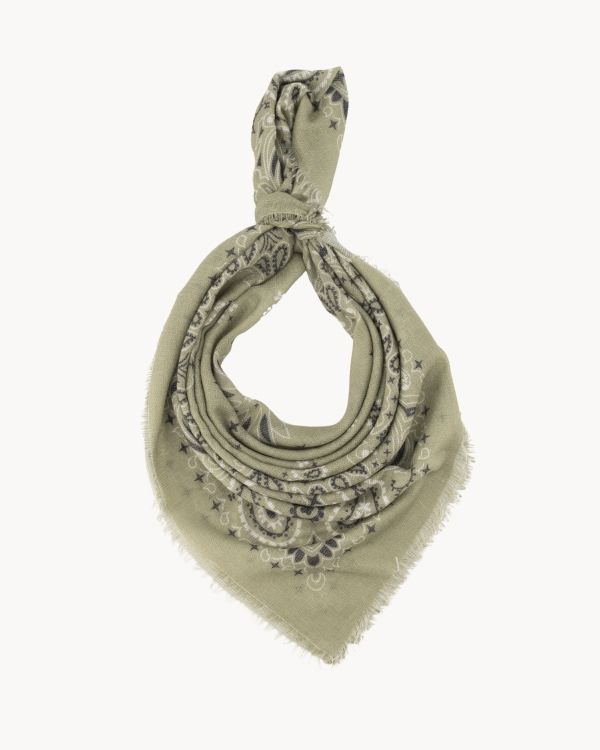 Teatro sjaal patroon moss green Fee