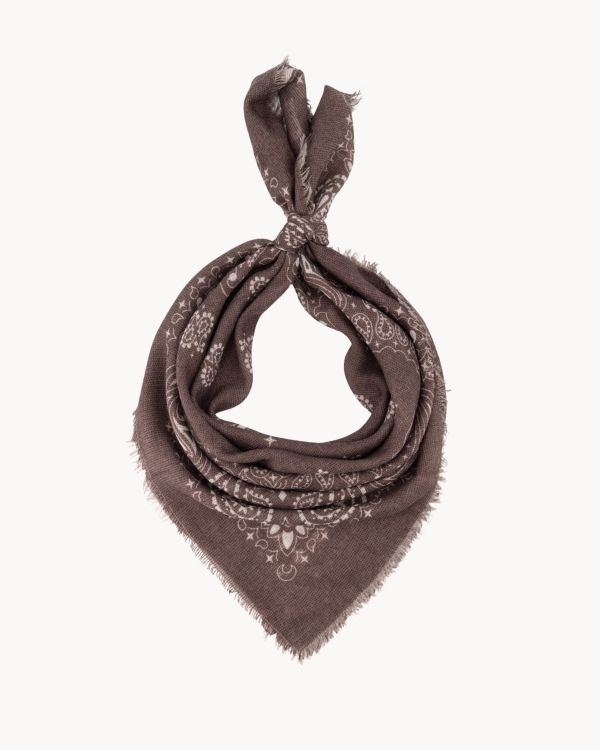 Teatro sjaal patroon dark brown Fee