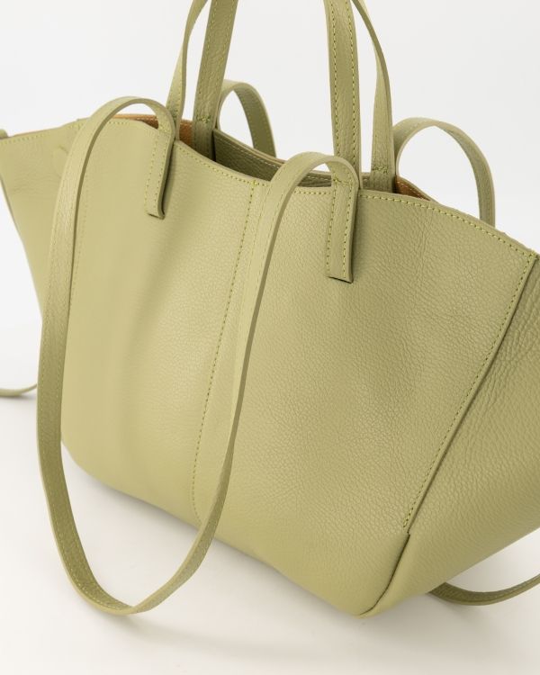 Teatro tas met rits moss green Martha- classicgrain