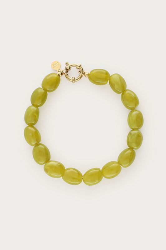 My Jewellery Groene Kralenarmband Gold MJ15836