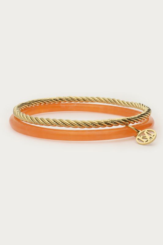 My Jewellery Oranje dunne bangle set Gold MJ15844