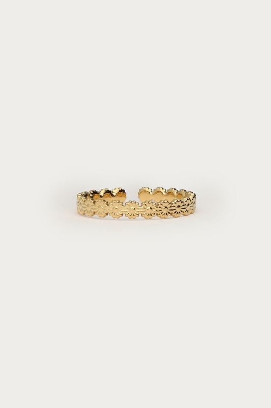 My Jewellery Botanical ring met bloemen Gold MJ15474