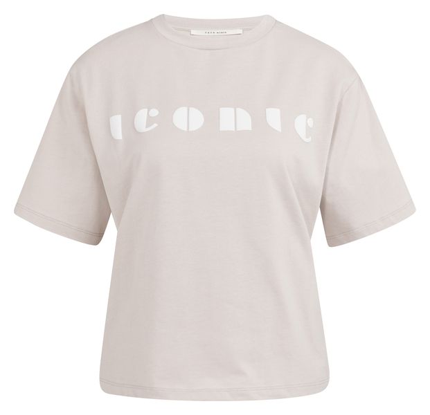 YaYa Boyfriend T-shirt met print TEMPLE GRAY DESSIN 01-719086-603