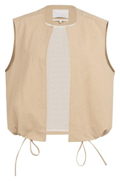 YaYa Mouwloos zomerjack DESERT BEIGE 02-021007-603