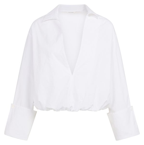 YaYa Blouse met ballonzoom PURE WHITE 01-701355-603