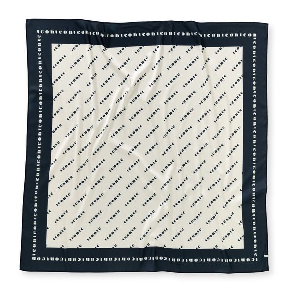 YaYa Sjaal met print iconic NAVY BLAZER DESSIN 03-501046-603