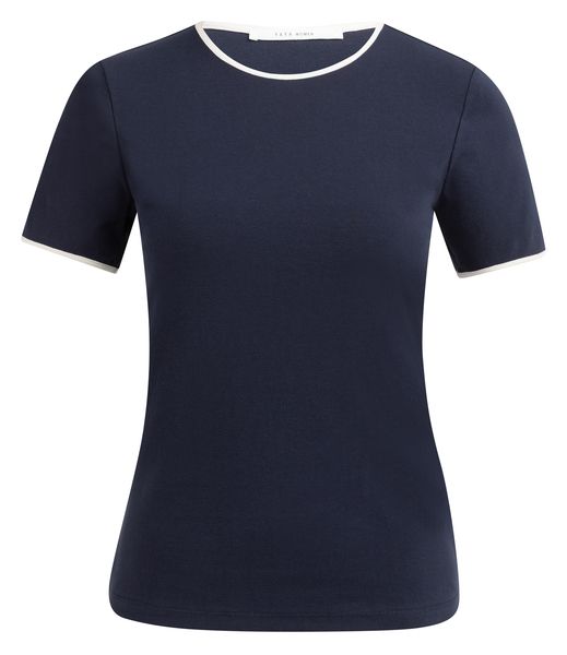YaYa T-shirt met contrastbies NAVY BLAZER BLUE 01-719084-603