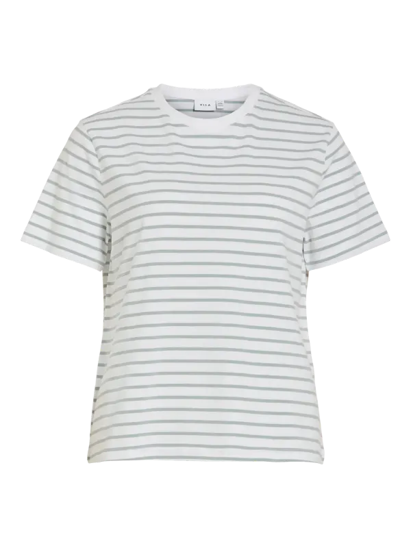 Vila VINORA S/S YD T-SHIRT - NOOS Blue Surf/OPT 2 BRIG 14107264