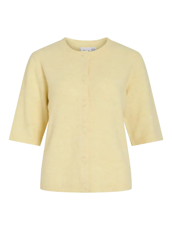 Vila VILIGA 2/4 O-NECK KNIT CARDIGAN - N: Pastel Yellow/MELANG 14113226
