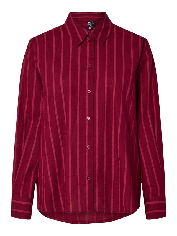 Pieces PCBOVIE LS LOOSE SHIRT WVN Raspberry Radiance/S 17163114