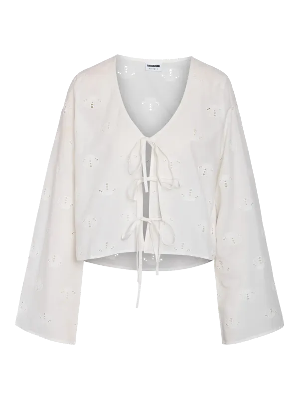 Noisy May NMASHLEY L/S TIE V-NECK SHIRT WVN 217434001 27037033