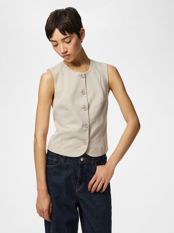 Pieces PCKAMIL FITTED VEST NOOS BC Silver Lining 17162406