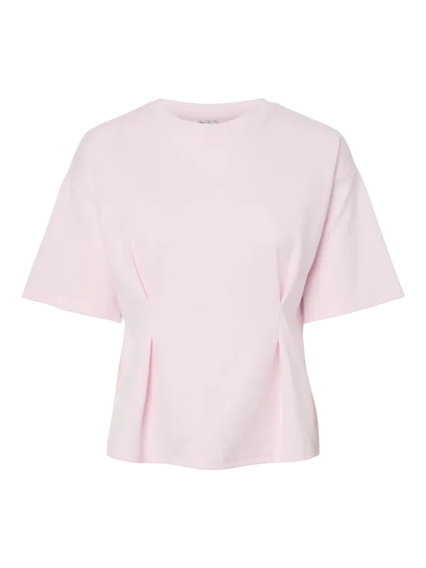 Pieces PCSKYLAR SS O-NECK FITTED TEE D2D J: Cradle Pink 17163778