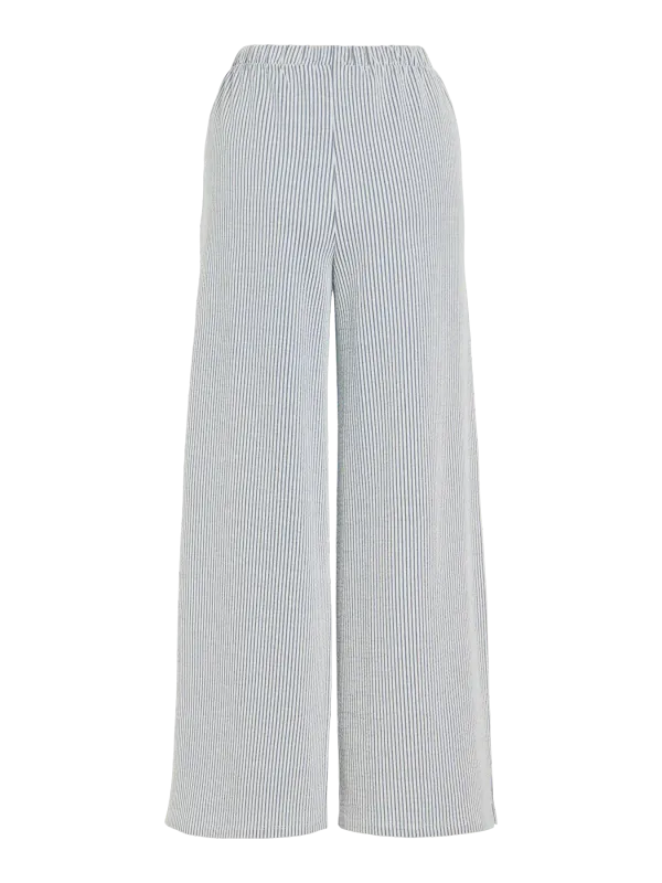 Vila VISTRIPLO HW WIDE PANTS/2 Slate Black/BIRCH 14107227